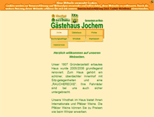 Tablet Screenshot of gaestehaus-jochem.de